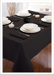 black table cloth for our folding tables - black tablecloth