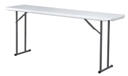 6ft seminar conference table - Narrow table, Legs fold away within the table top. Table top is a one piece top and does not fold in half.
